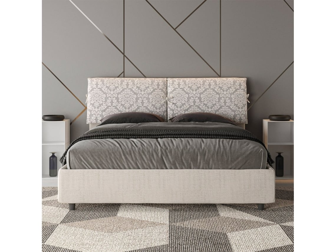 Recipiente de cama de casal 160x190 tecido Mados Giada Agata