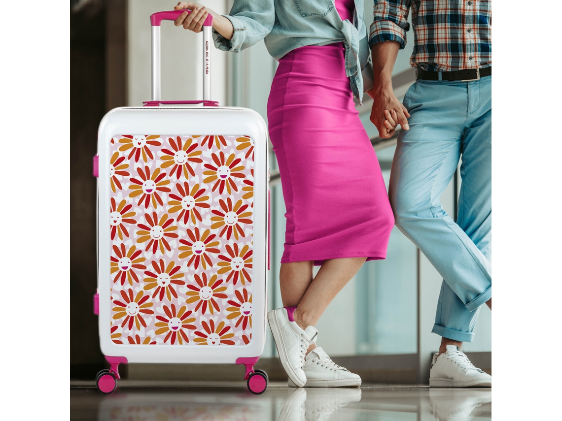 Mala de Viagem Média AGATHA RUIZ DE LA PRADA Happiness Margaridas 45X68X26 Cm 65L