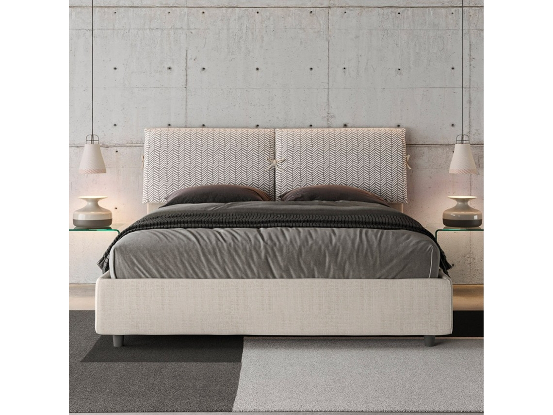 Cama de casal em tecido container 160x190 Mados Giada Aragona