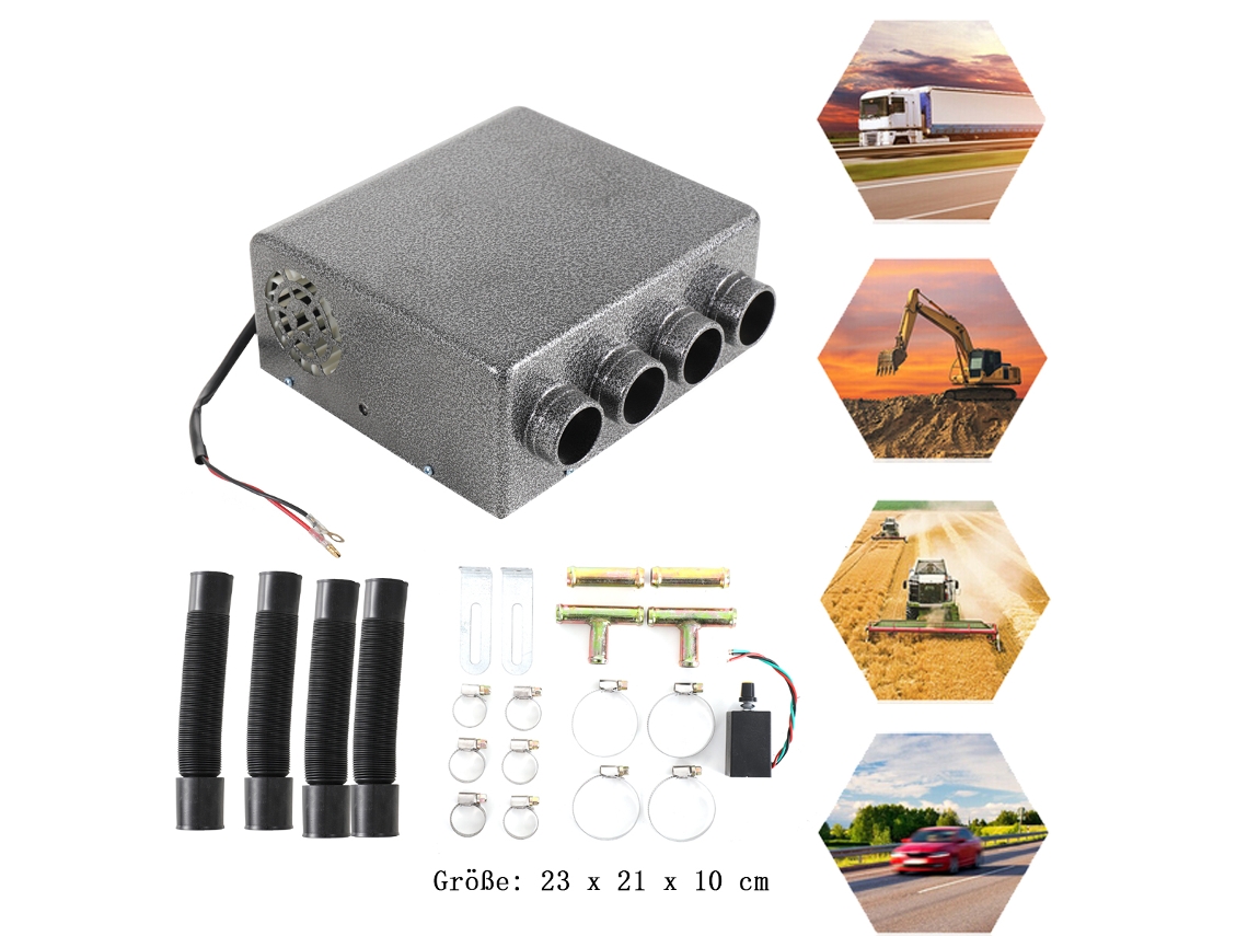 Aquecedor De Carro, 12v, 80w, Nãºcleo De Aquecimento De Cobre, Eficiente Em Energia, Baixo Ruãdo Oem