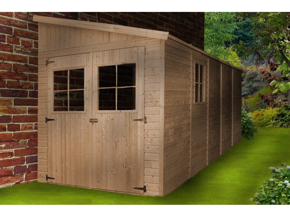 Abrigo de Madeira TIMBELA M341 + M341G com Chão (10 m² - 243x513x216 cm)