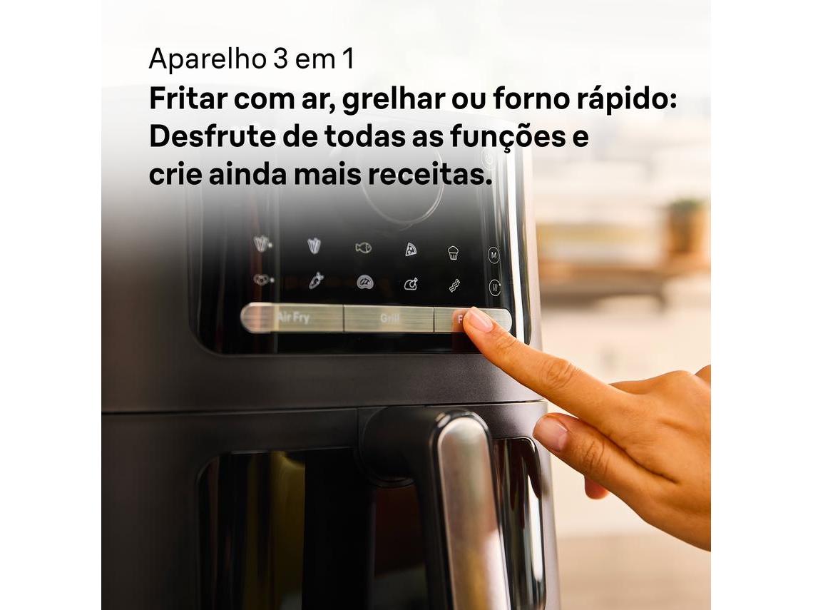 Fritadeira sem Óleo BRAUN Air Fryer Multifry 5 HF5073BK 3 em 1 (6 L - Preto)