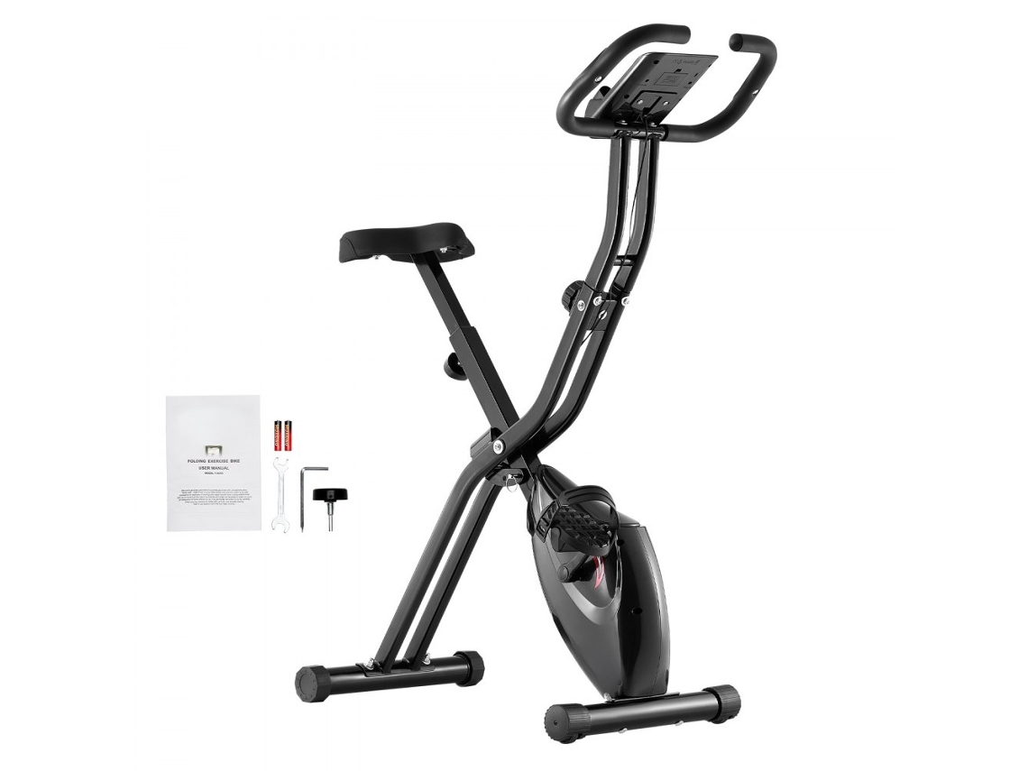 Bicicleta De Exercício 3 Em 1 Dobrável Com Resistência Magnética E Ecrã Lcd Tekmaquinas