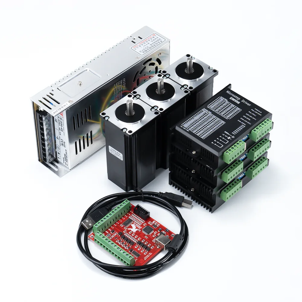 Motor De Passo, Alto Torque, Compatibilidade Com Driver, 3 Kit 3n Motor, Dm556 Oem