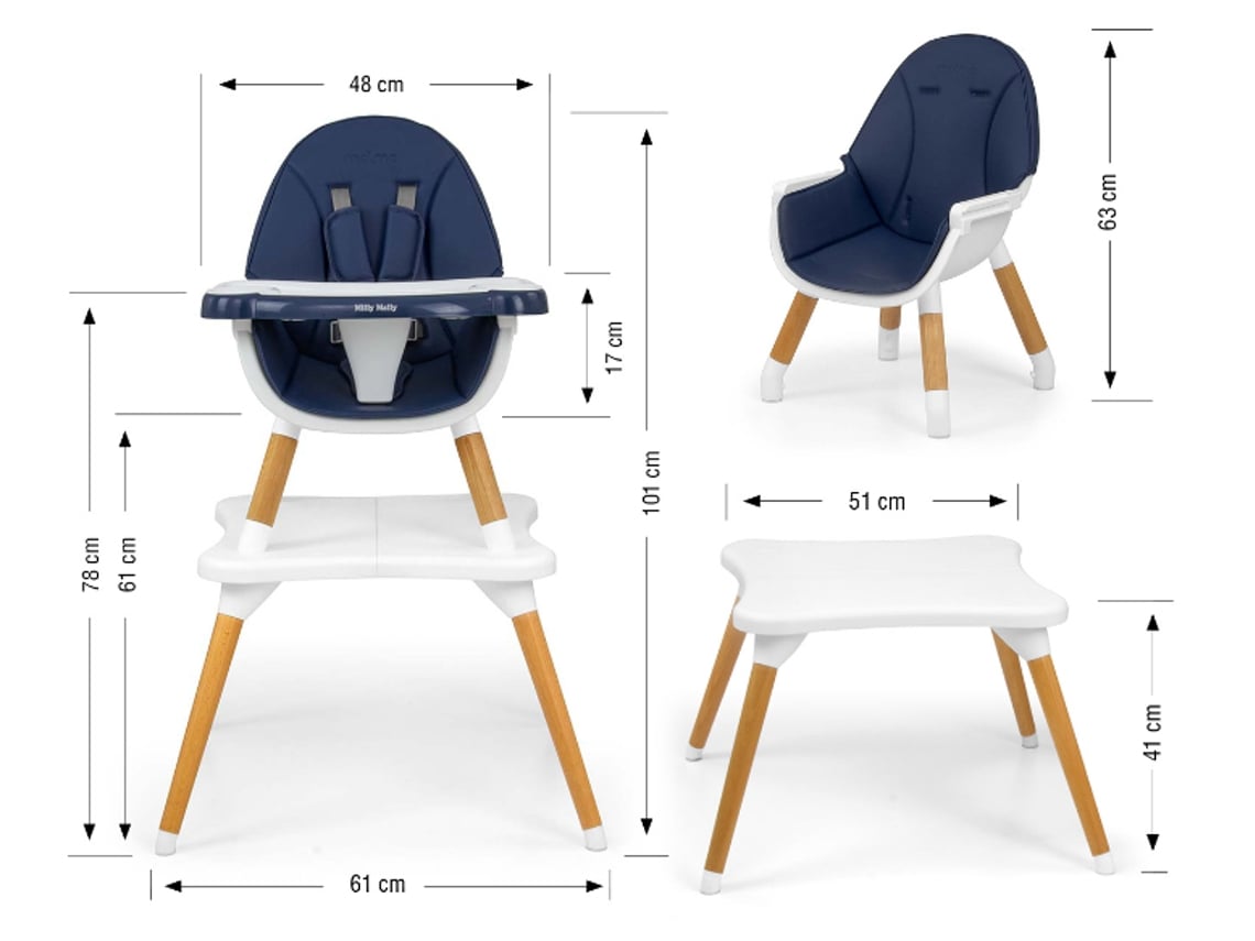 Cadeira Da Papa 2 Em 1 Milly Mally Malmo Navy