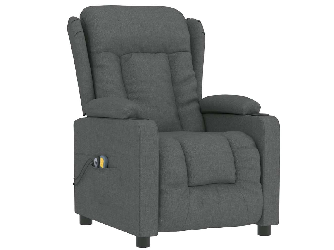 Poltrona De Massagens Elétrica Tecido Cinza Escuro Wsd705893 Adorável Casa
