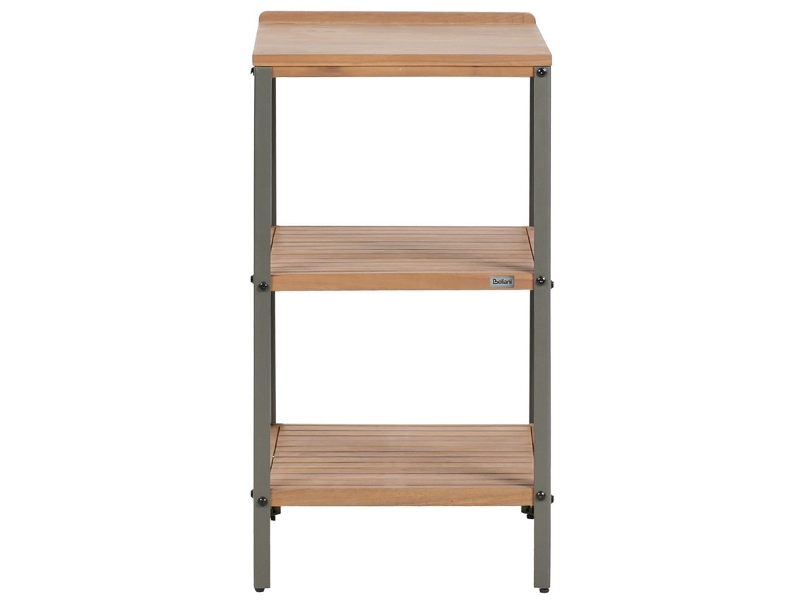 Ilha de cozinha externa Beliani Ivrea em madeira de acácia com certificação FSC®, marrom, 50 x 50 x 92 cm