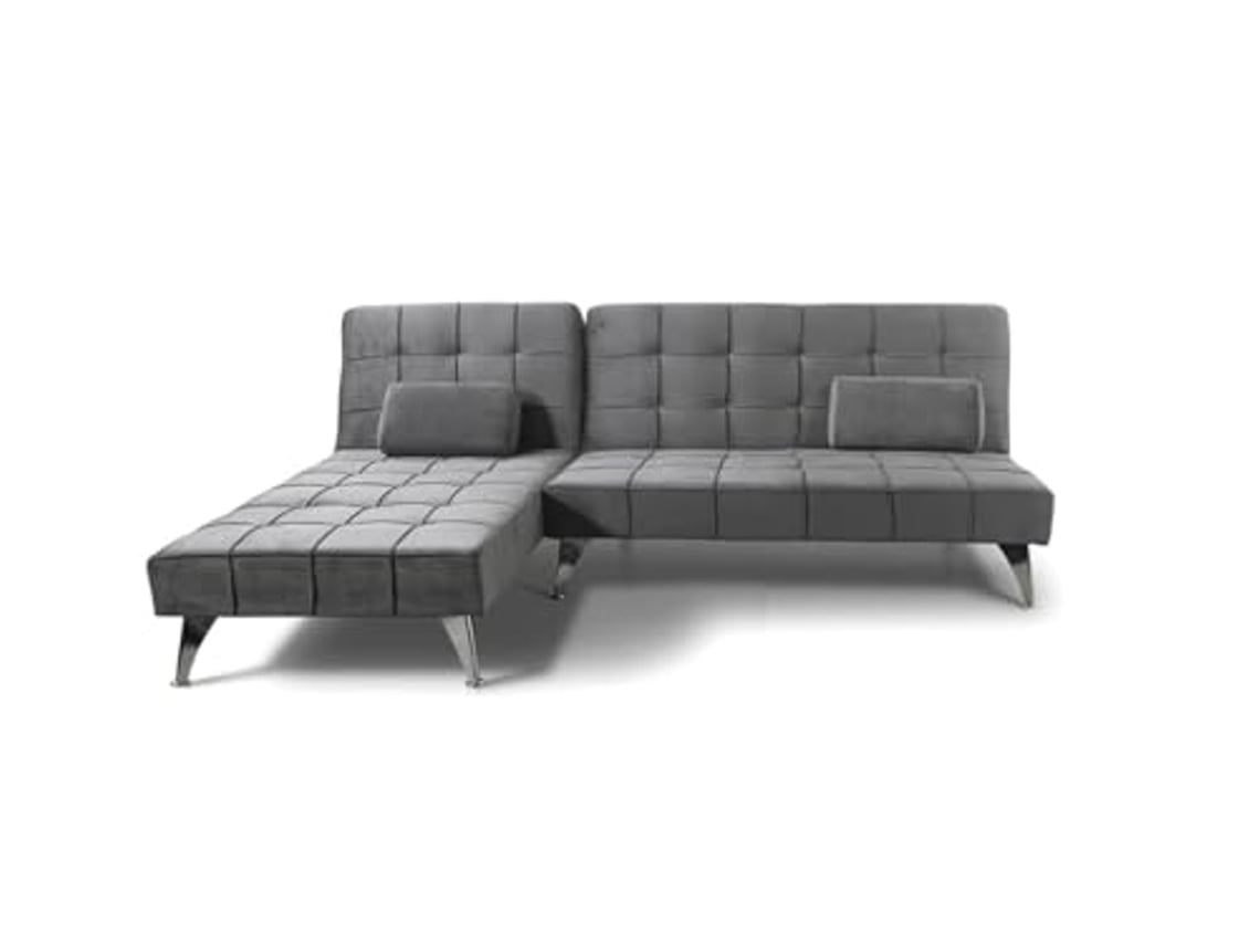 Sofá-Cama Chaise Longue Keren XS 198cm Cinza