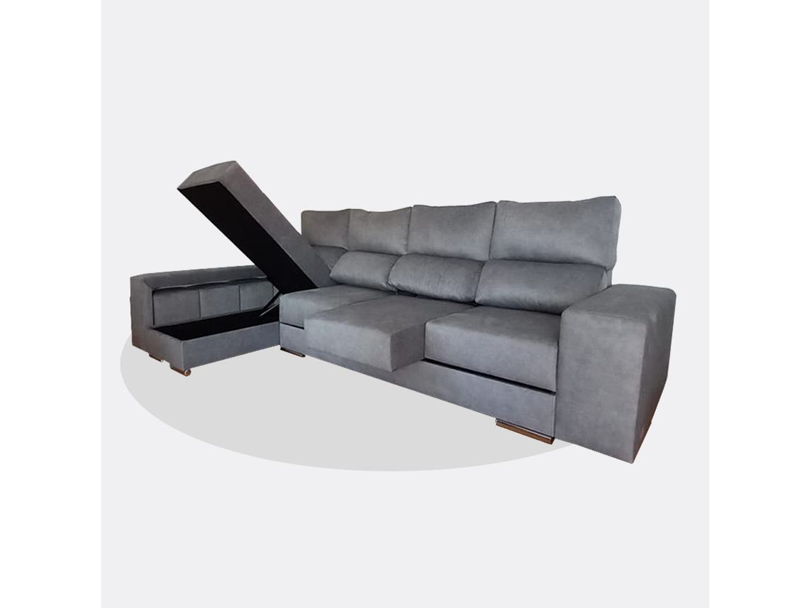 Sofá Chaise Longue Xangai - Direito - Bege (340x160 cm)