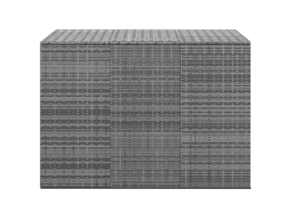 Caixa para Almofadões de Jardim 145X100X103 Cm Vime Pe Cinzento PANGSHIYUAN