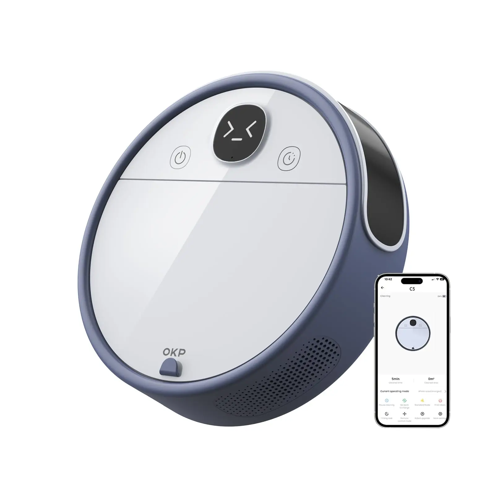 Aspirador De Pã³ Robã´, Navegaã§ã£o Inteligente, Capacidade De Controle Por Voz, Okp C5 Oem