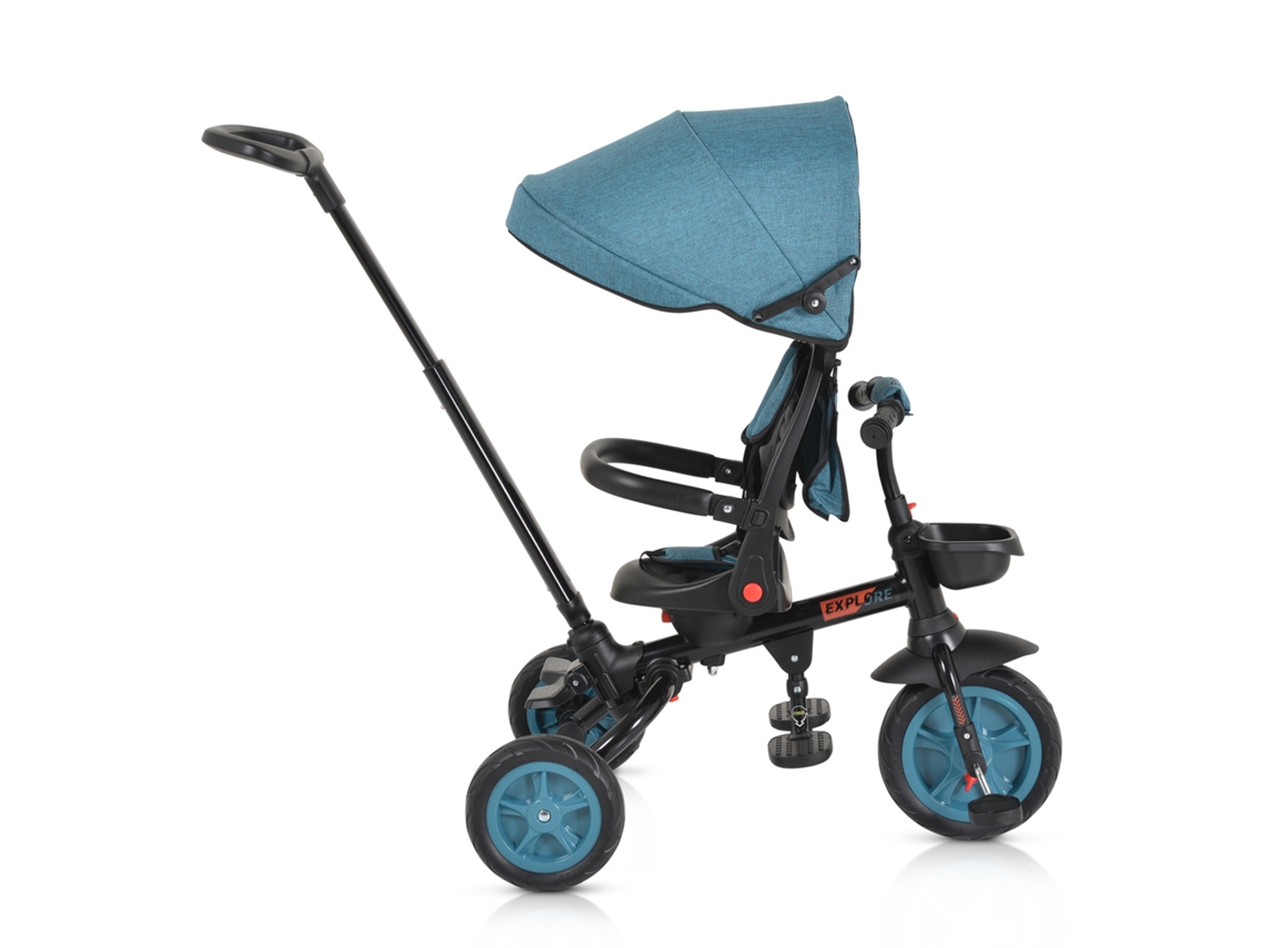 Triciclo Explore Com Guidão Dobrável Turquesa Byox Byox