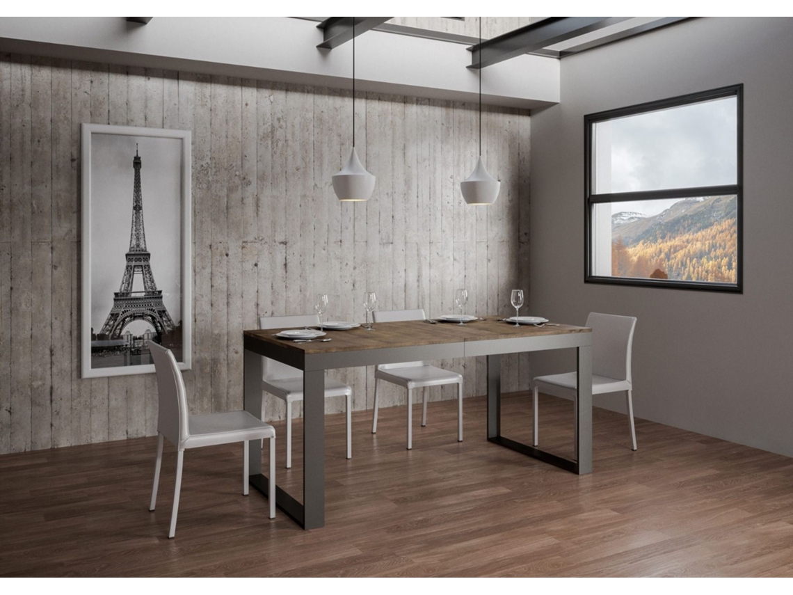 Mesa de Refeição ITAMOBY Tecno Evolution (90x180/440 - Painéis em Melamina - Nogueira)