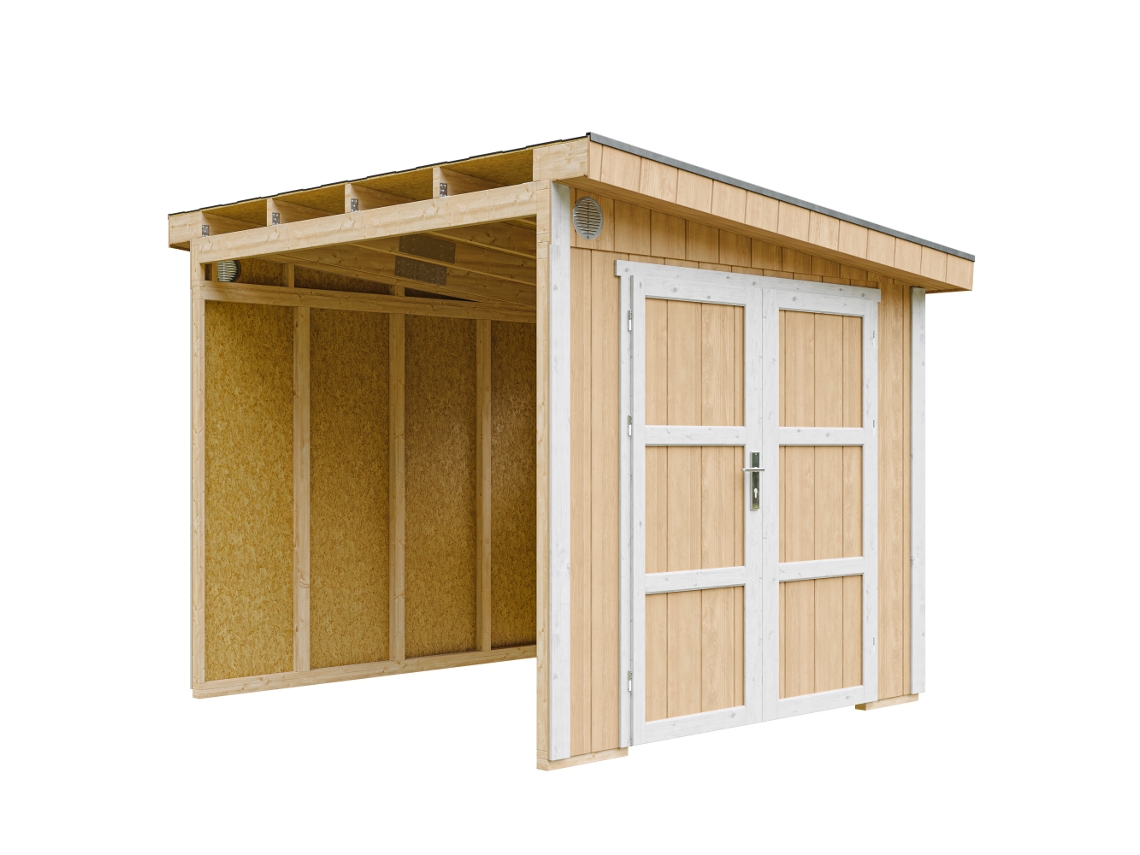 Casa De Jardim Qualidade Premium 5,9 M² A231x248x294 Cm Sem Piso E Parede Lateral Timbela M938b Harvest Honey