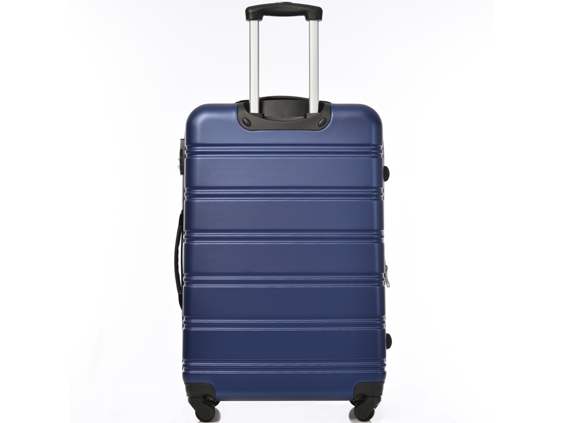 Mala Rígida, 4 Rodas, Abs, Preta E Marrom Haochrymec (77 X 50 X 31 Cm)