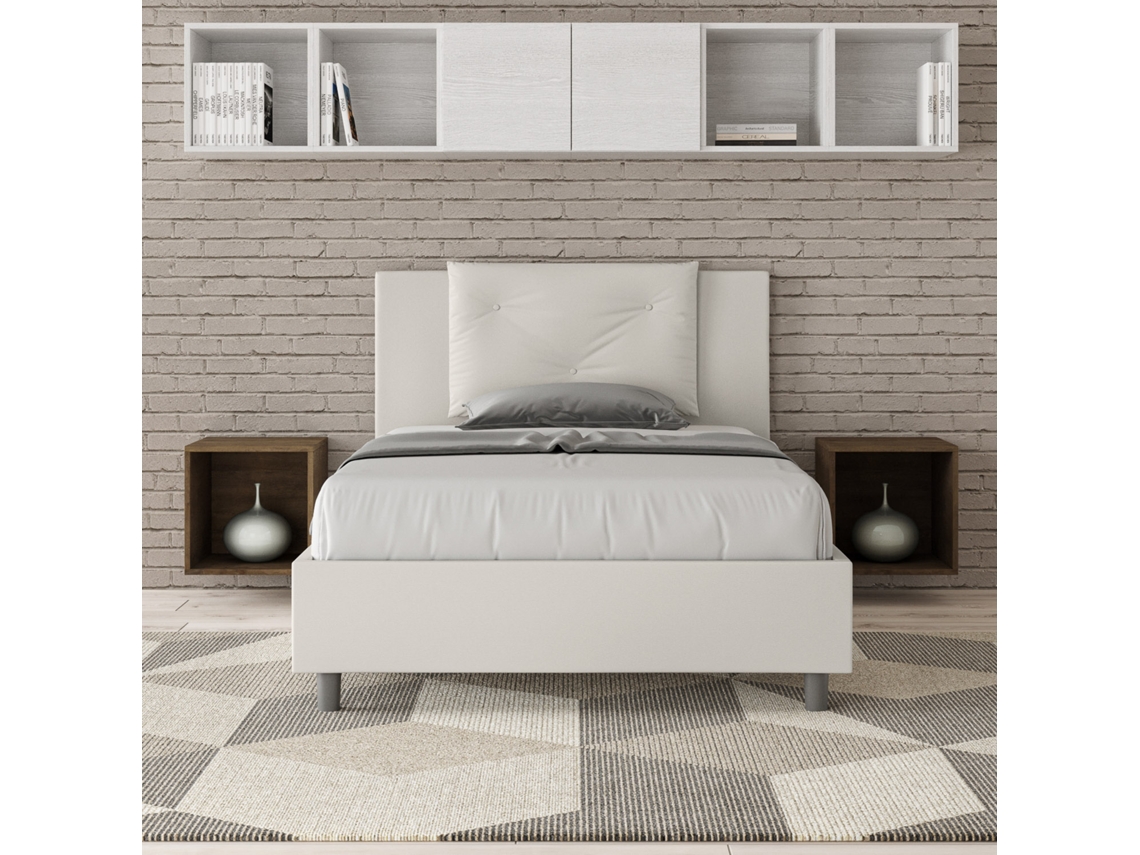 Cama de Corpo e Meio Sem Estrado Estofada AppiaITYHOME (120 x 210 cm - Painéis de Melamina e Couro Sintético)