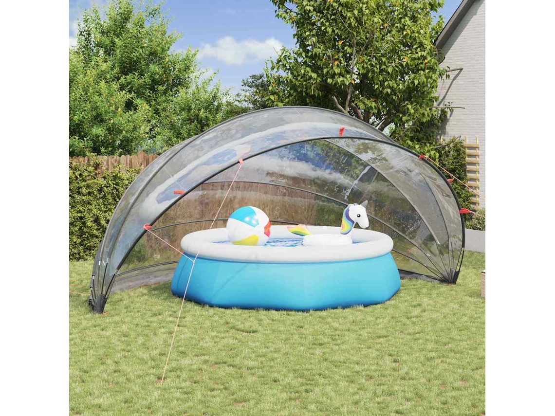 Enclosure De Piscina Vidaxl Transparente Pvc (592 X 590 X 275 Cm)