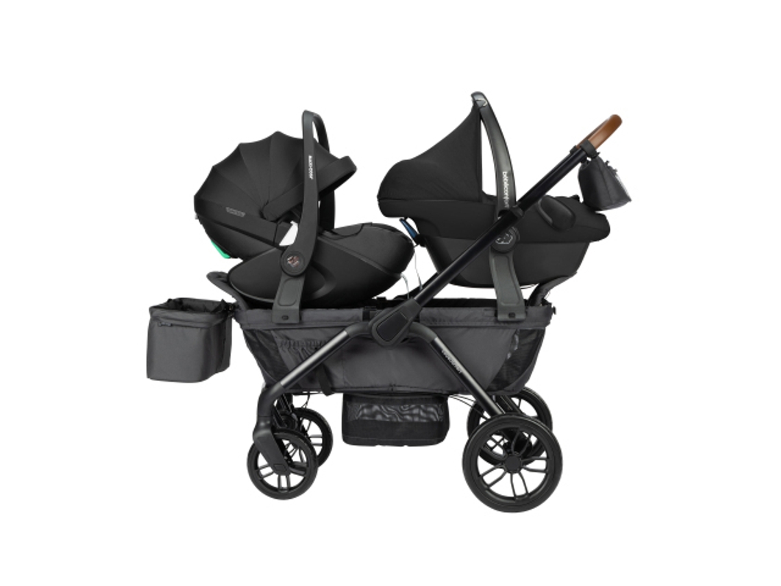 Carrinho de passeio concebido para dois, adequado desde o nascimento até aos 4 anos de idade BEBECONFORT Helios Mineral Graphite