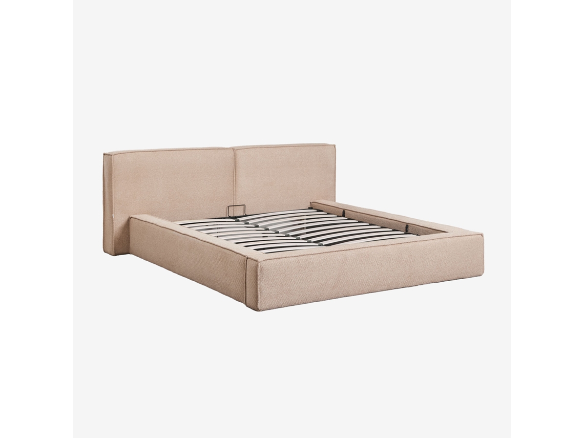 Sklum Cama Com Estrado Elevatório Estofada Lunari Poliéster