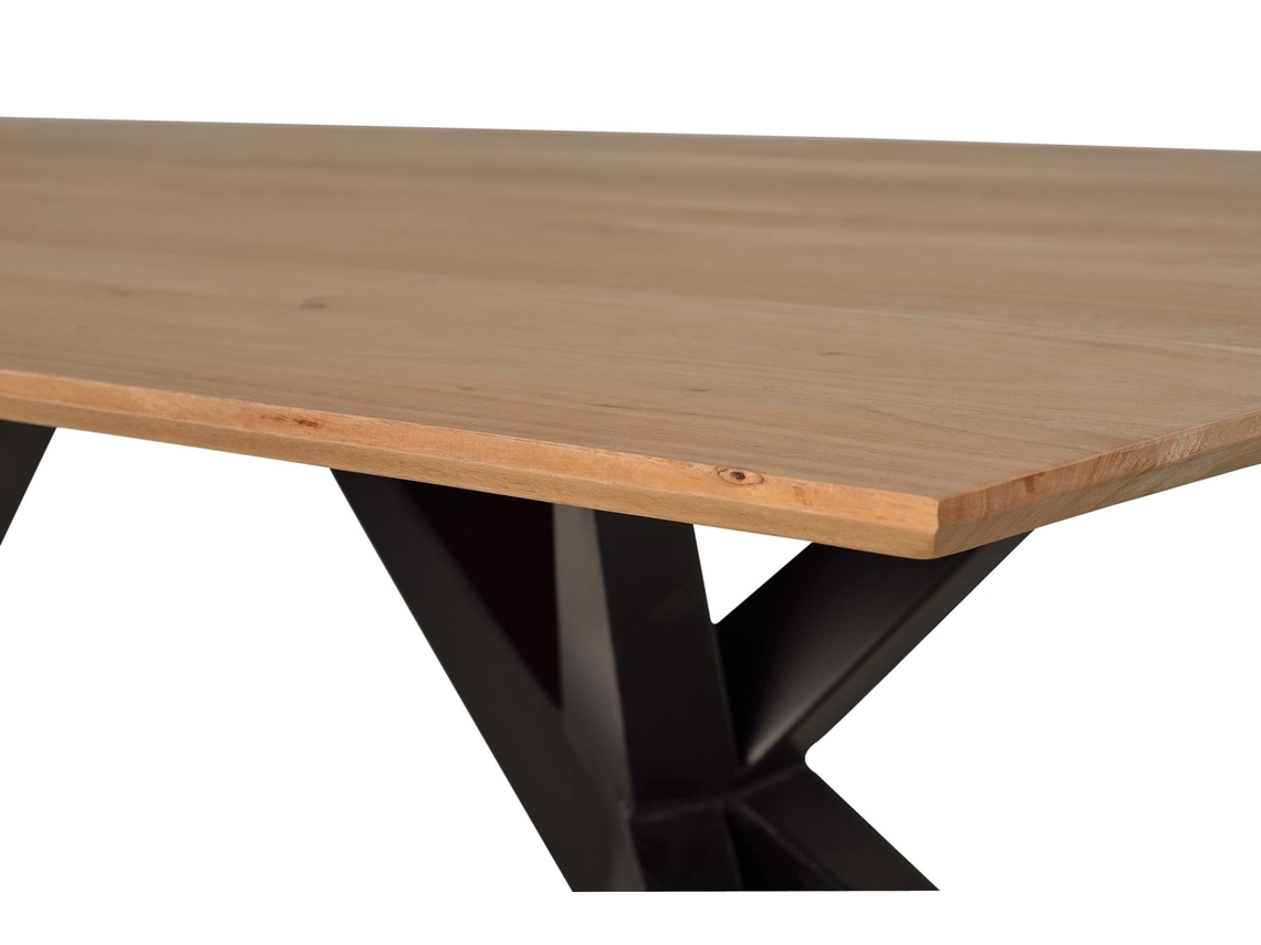 Mesa de Jantar Estilo Industrial em Madeira Maciça 76X200X100 GINER Y COLOMER