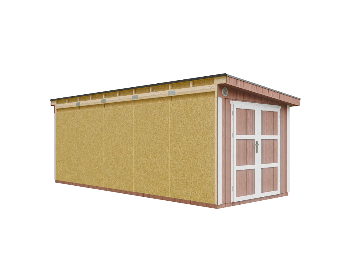 Casa De Jardim Qualidade Premium 14,30 M² A231x248x648cm Timbela M941 Redwood Red