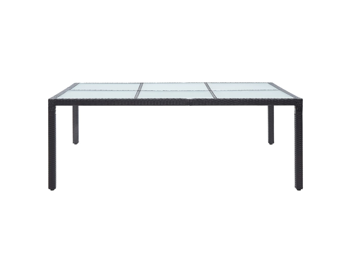 Mesa De Jantar P/ Exterior 200x150x74 Cm Vime Pe Preto