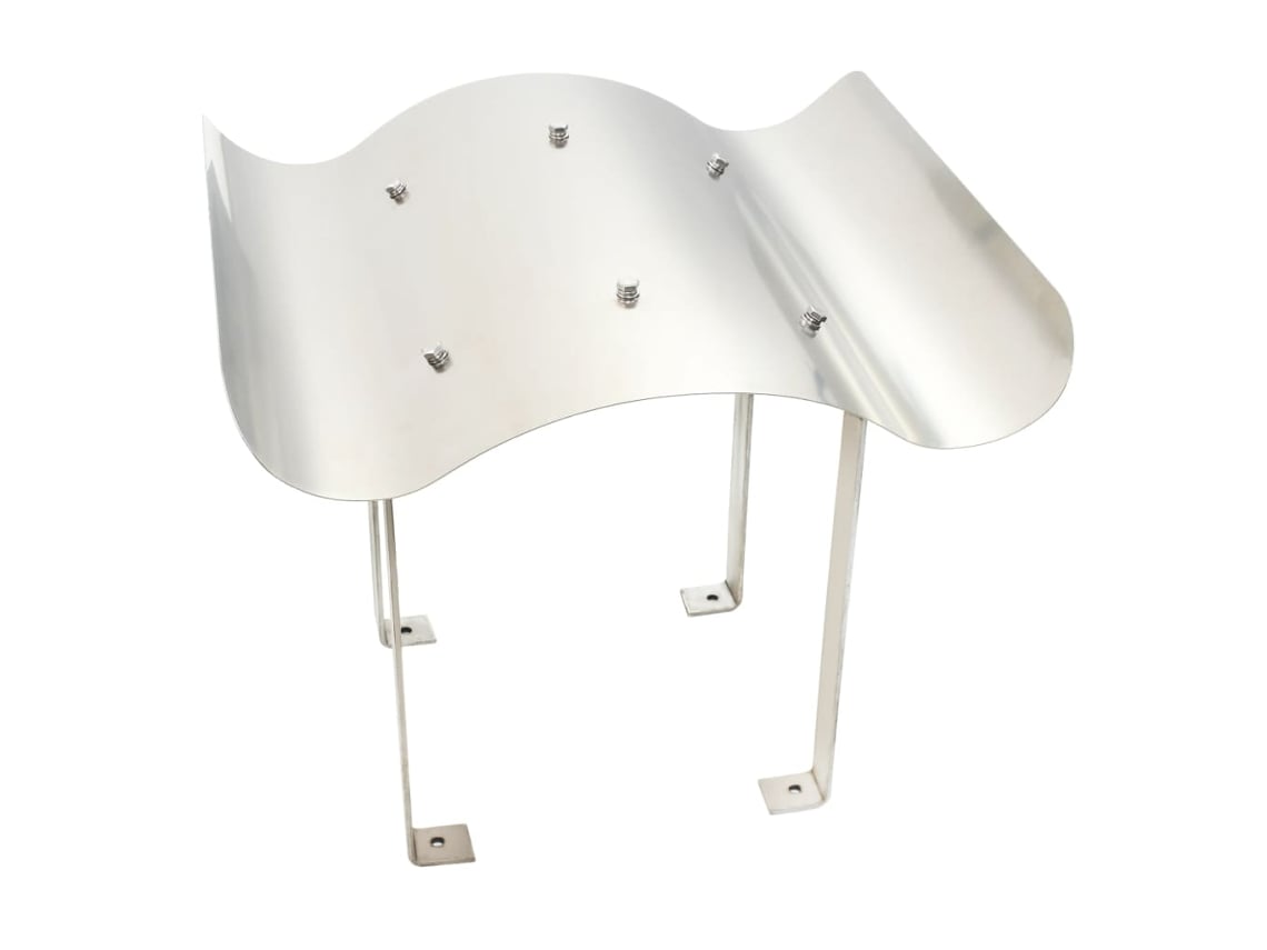 Chapéu de chaminé VIDAXL Prateado Aço inoxidável