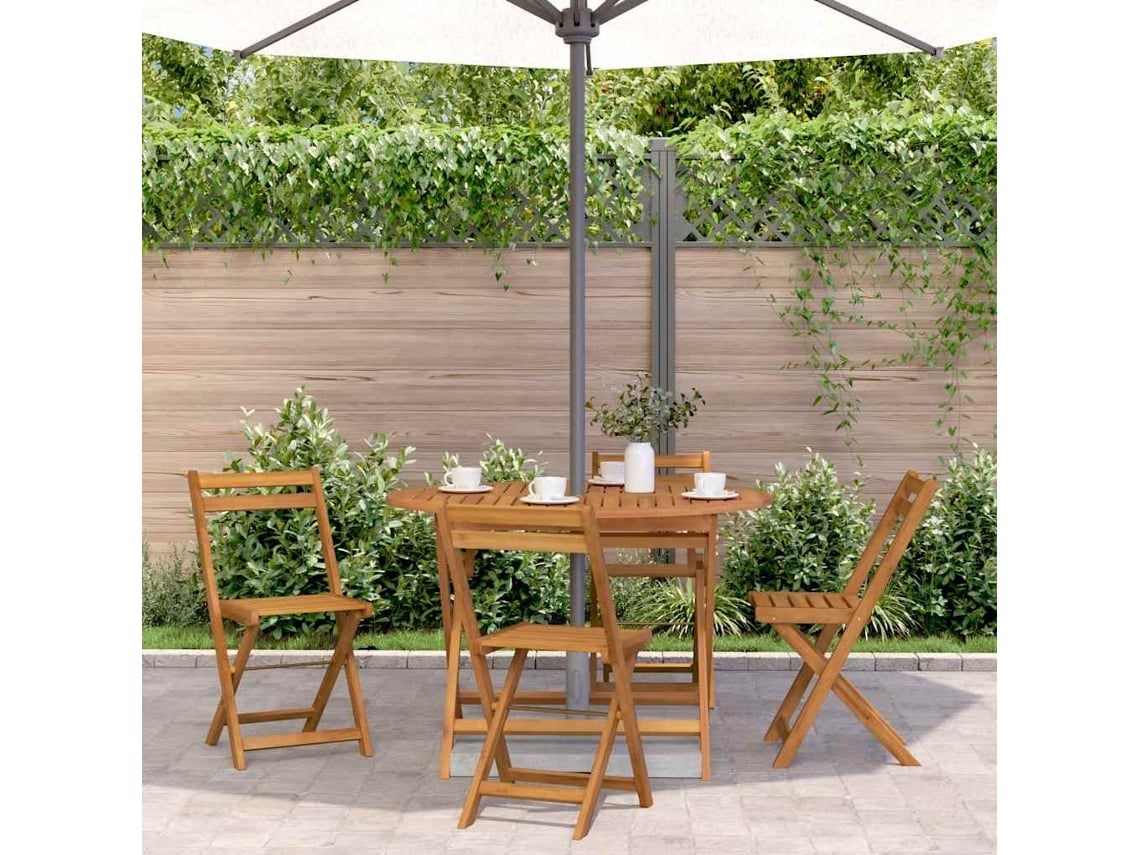 Mesa De Jardim | Mesa De Exterior Dobrável 110 Cm Madeira De Acácia Maciça Lovely Home