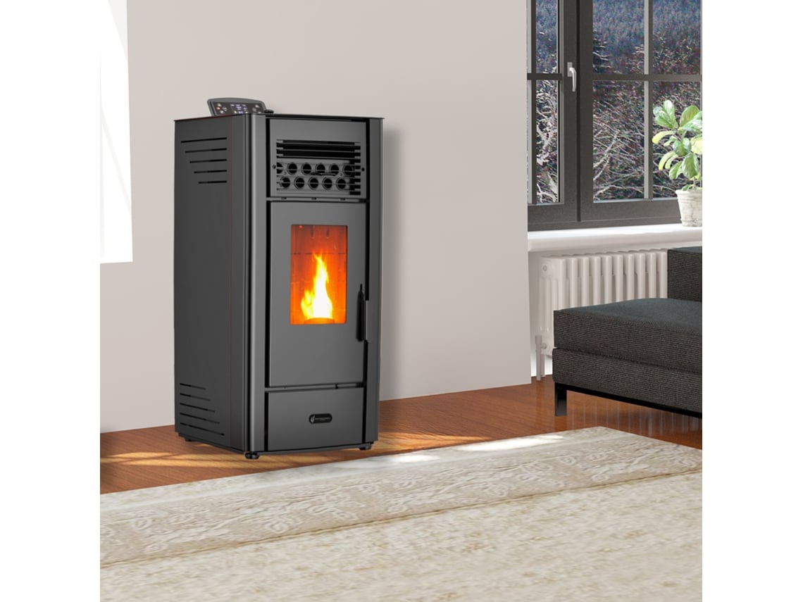 Salamandra A Pellets A Ar Anita 10 Kw Preto Sannover