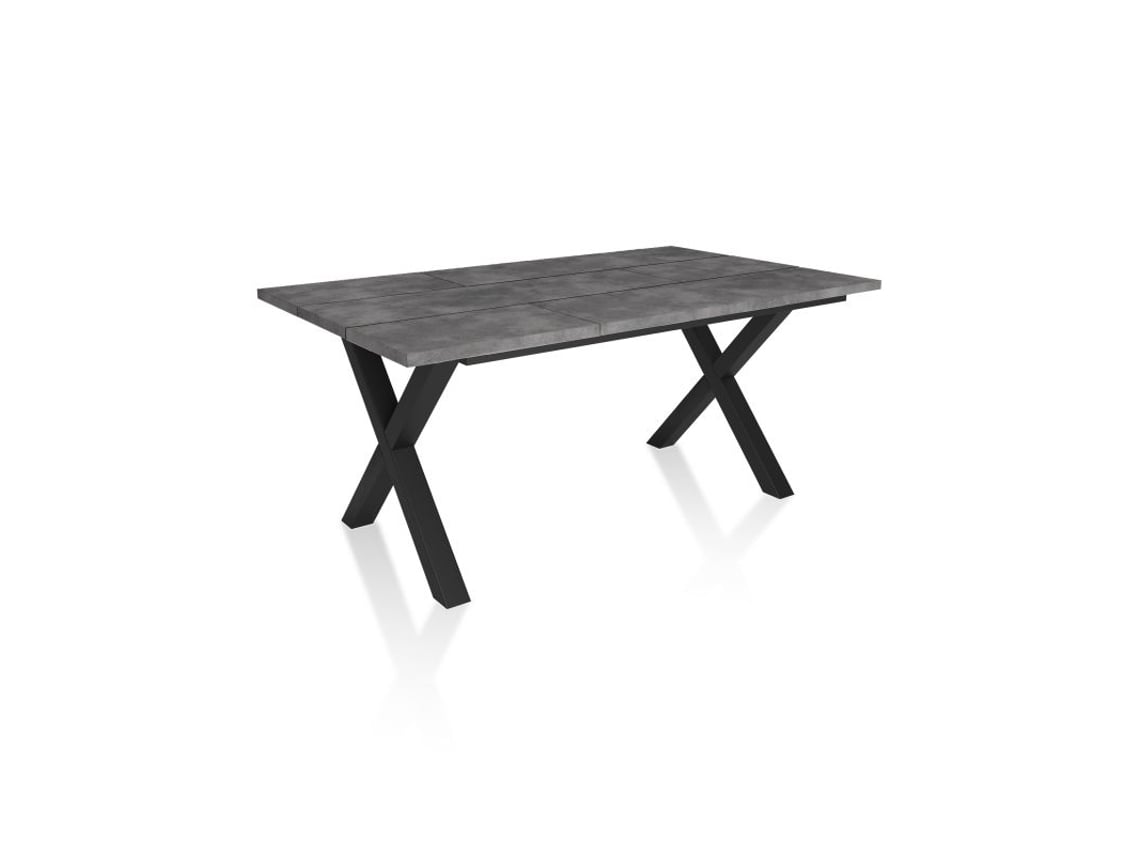 Mesa De Jantar Oana 170 Cemento Negro 167 X 75 X 90 Cm Duehome