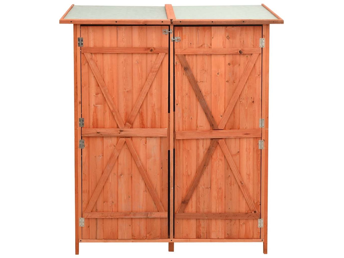 Abrigo de Madeira VIDAXL Marrom (136x75x160 cm)