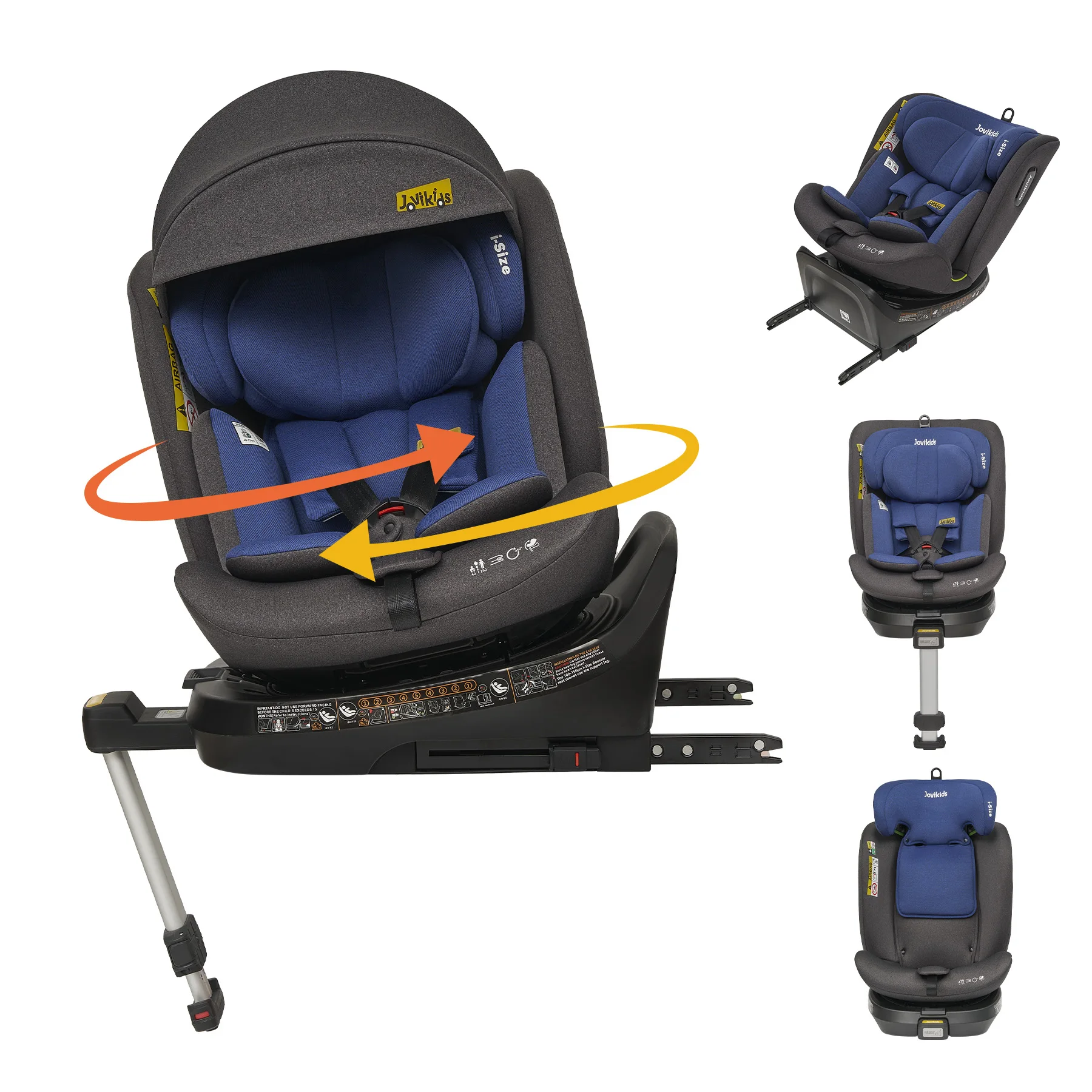 Assento De Seguranã§a Para Crianã§as, Instalaã§ã£o Isofix, Cinto De Seguranã§a De Cinco Pontos, Azul Oem