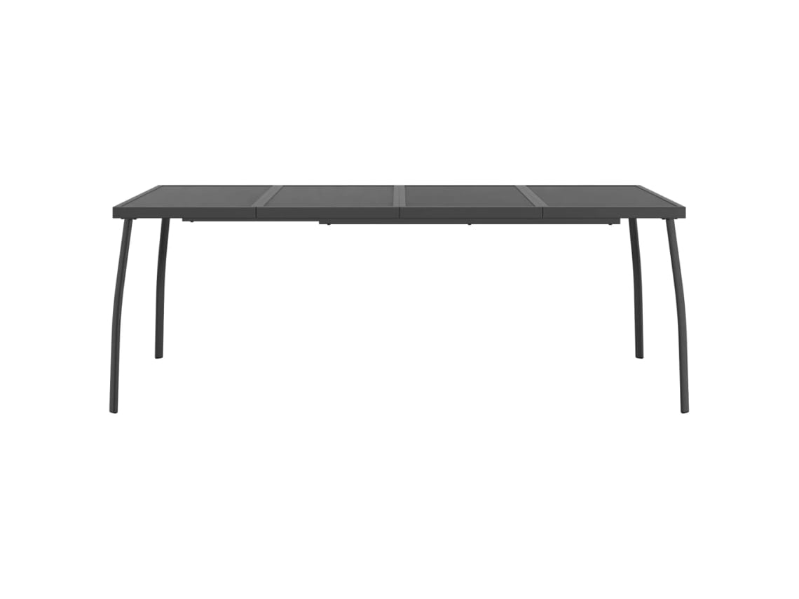 Mesa De Jardim 200x100x72 Cm Malha Aço Antracite