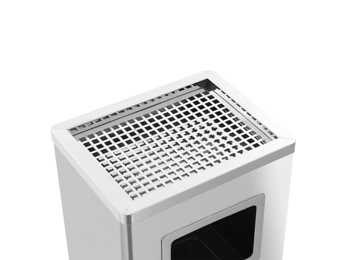 Vidaxl Coș De Gunoi Cu Scrumieră, Para Hotel, Oțel Inoxidável, 45 L