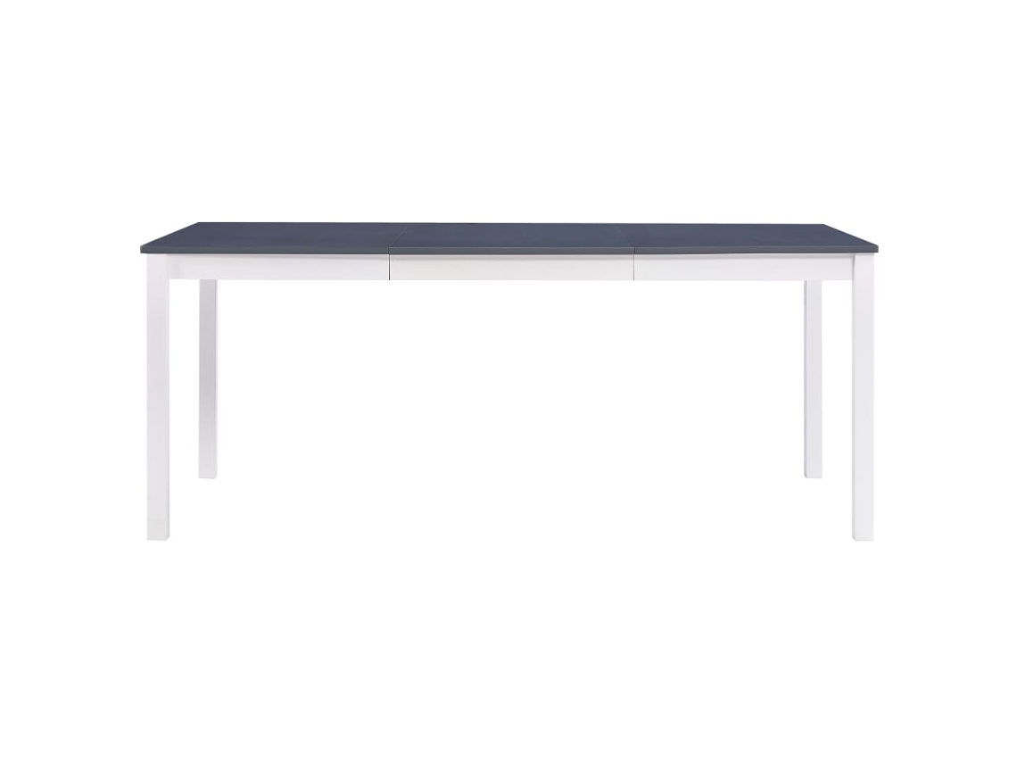 MAISON EXCLUSIVE Mesa de Jantar 180X90X73 Cm Madeira de Pinho Branco e Cinzento