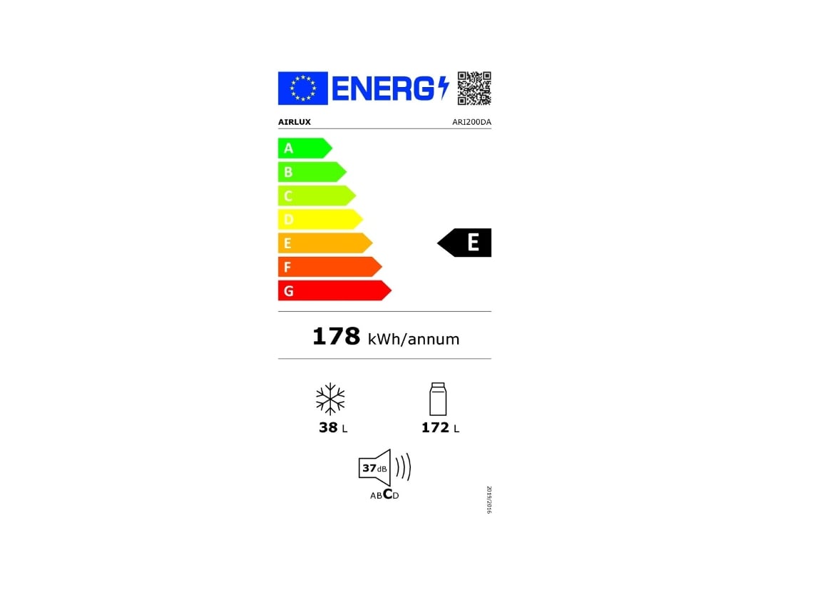 Refrigerador Combinado Deslizante Integrado 210L Ari200Da AIRLUX