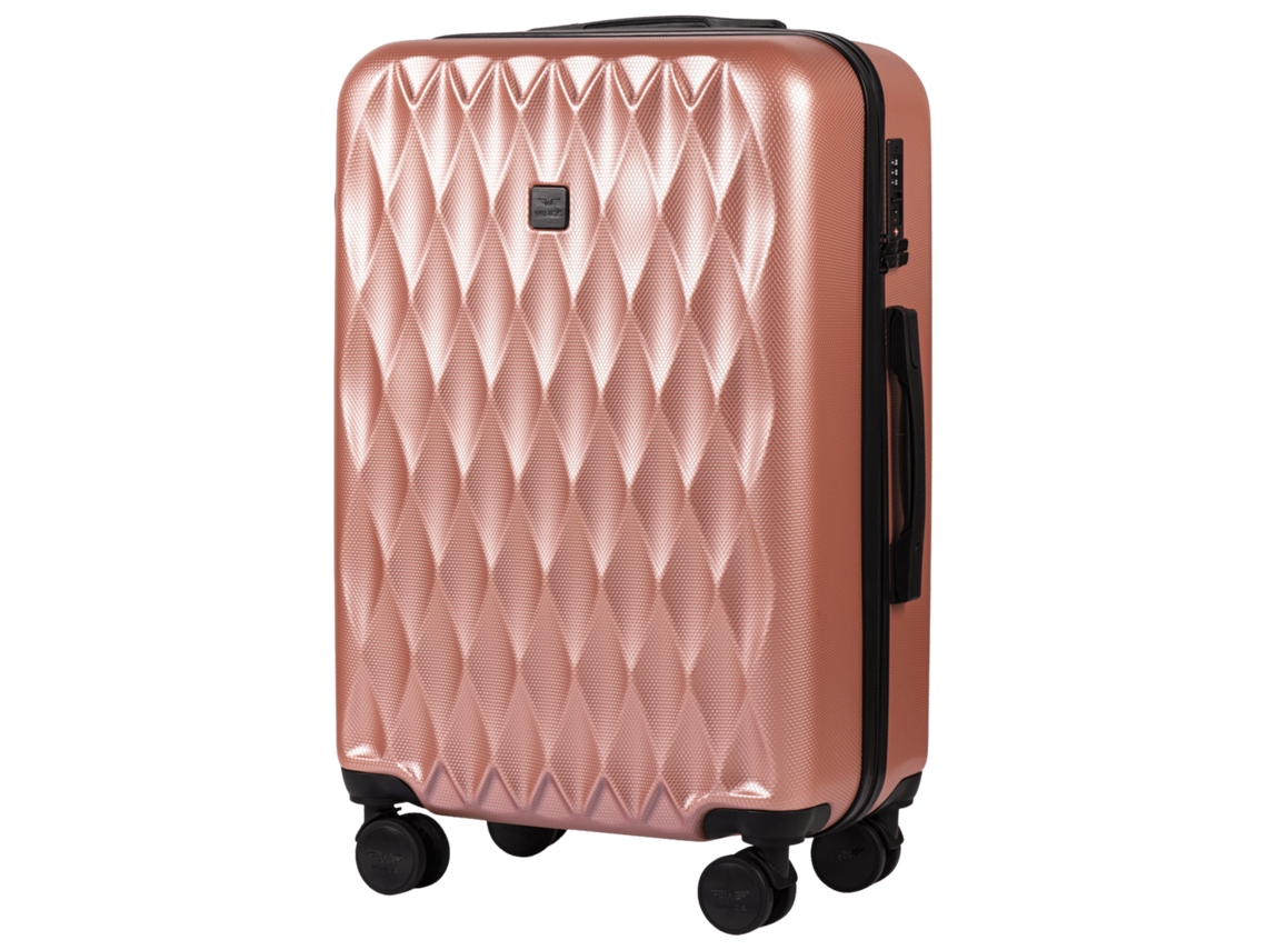 Conjunto De Bagagem Wings Golden Eagle De 3 Peças Rosa, Policarbonato