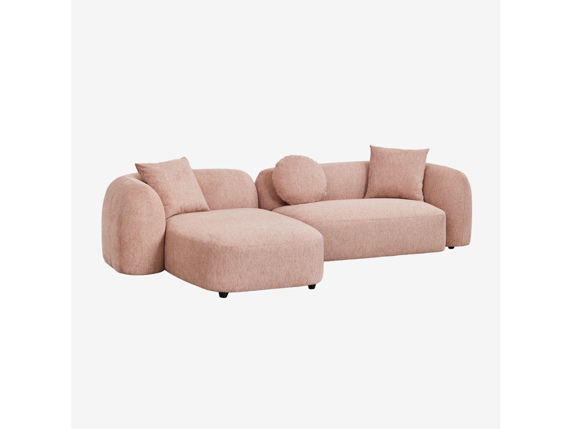 Sofá Chaise Longue Esquerdo Modular De 2 Peças Em Chenille Coco Poliéster Sklum