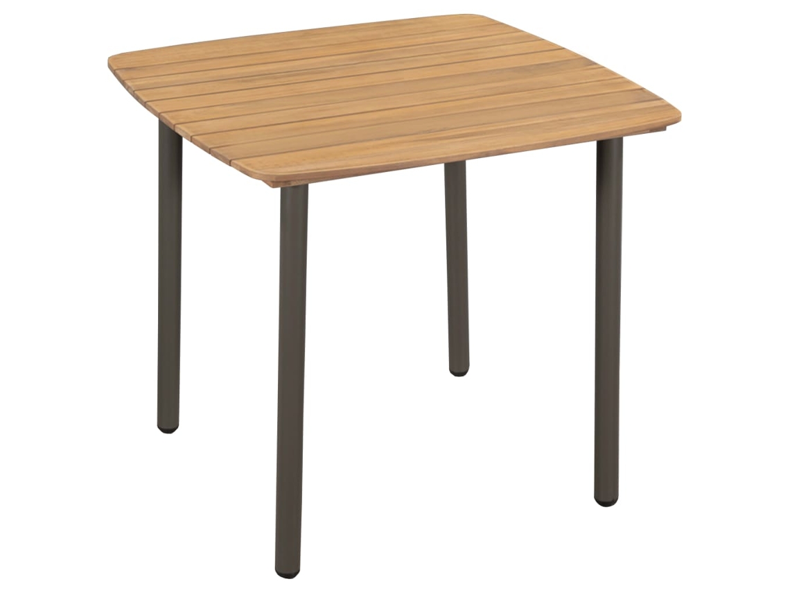 Mesa De Jardim | Mesa De Exterior 80x80x72 Cm Madeira De Acácia Maciça E Aço Lovely Home