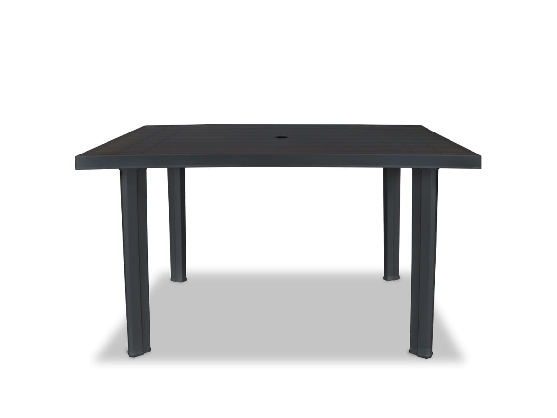 Mesa de Jardim 126X76X72 Cm Plástico Antracite NONAME