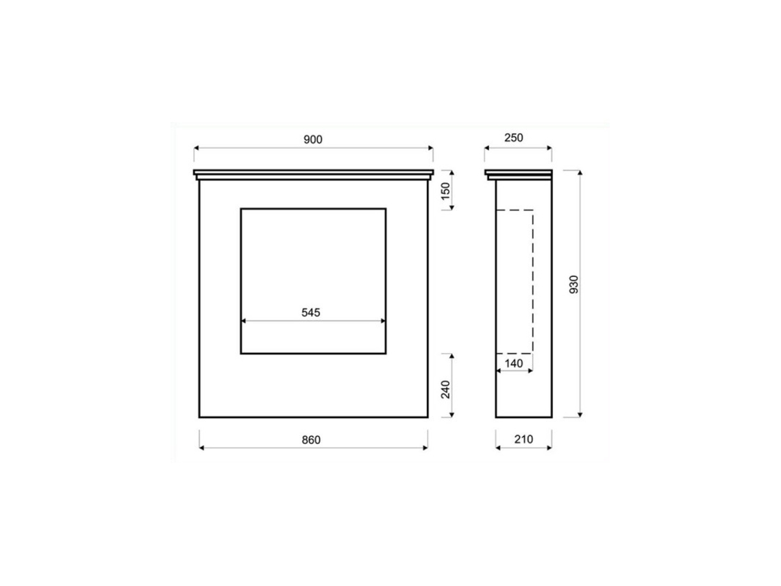 Lareira a bioetanol de chão independente STONE ANTIK 250 OUTINFIRE