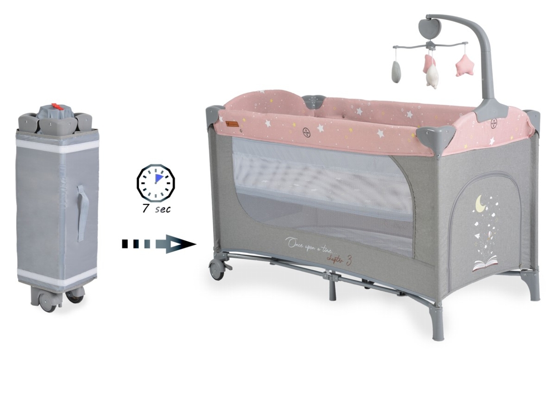 Berço Dobrável Once Upon A Time 3 Rosa Cangaroo Cangaroo