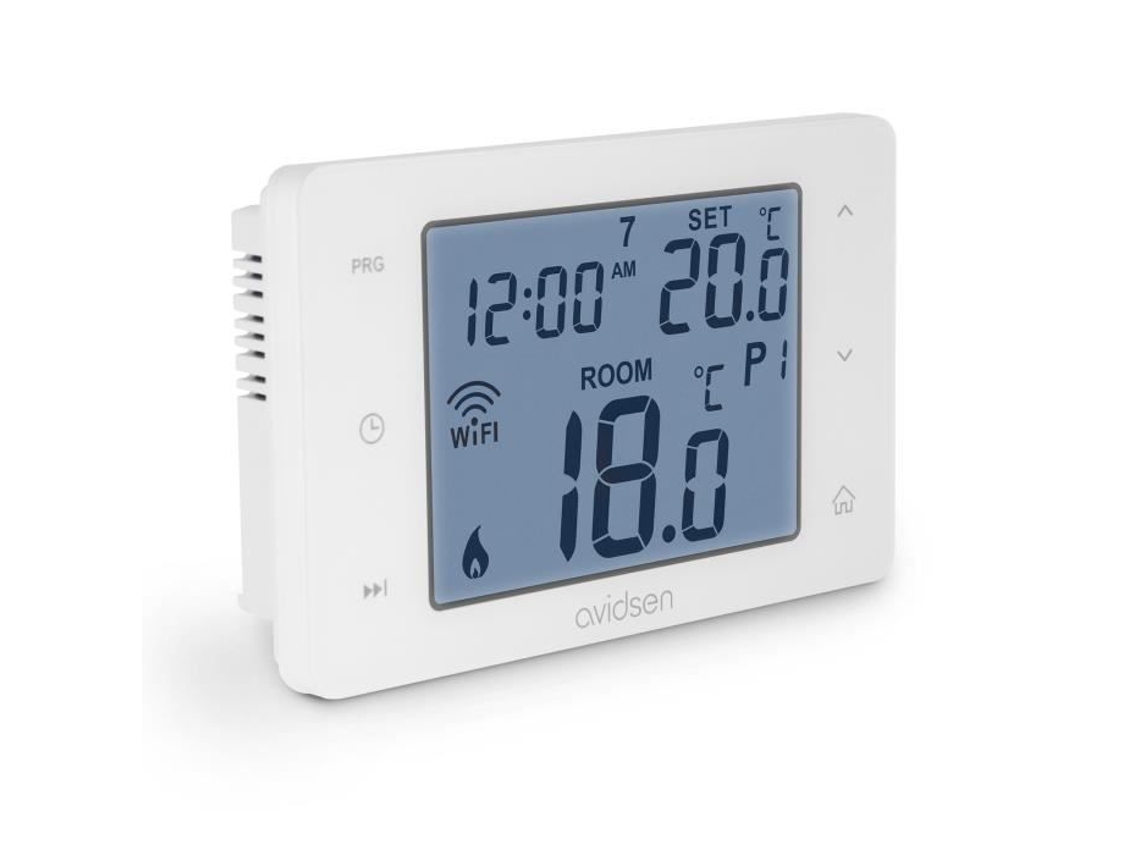 Termostato com Fio Conectado AVIDSEN Homeflow W Branco Programável Objeto Conectado