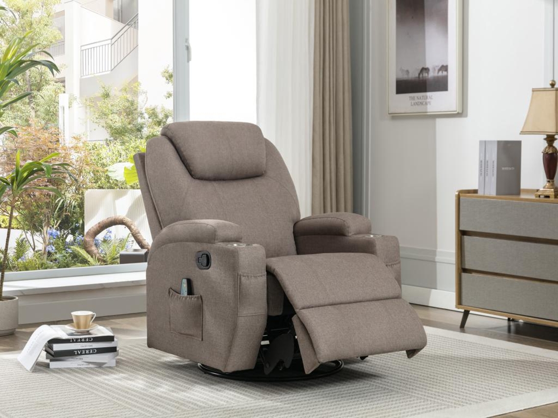 Poltrona de massagem Silvano de tecido topo