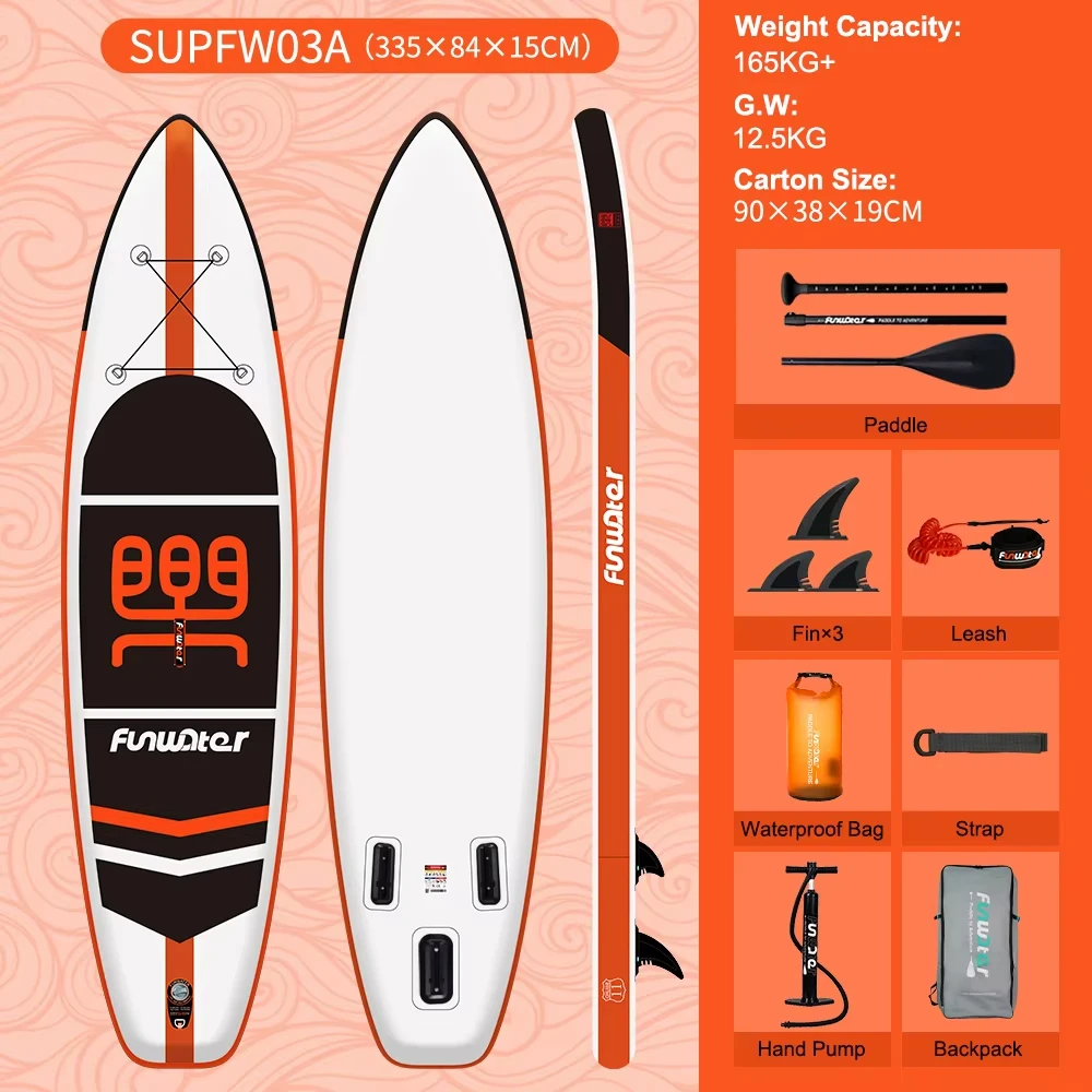 Prancha De Stand Up Paddle, Design Inflã¡vel, Versã¡til Para Lazer E Corrida, Supfw03a Oem