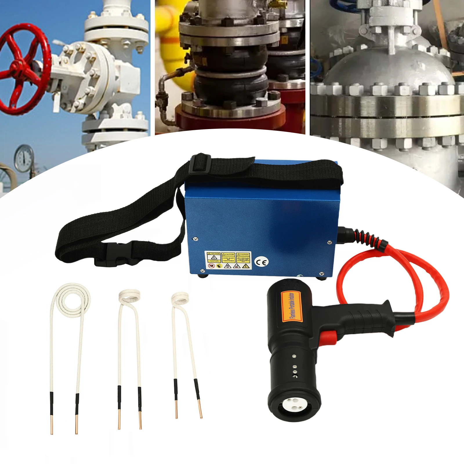 Aquecedor De Indução, 1500w De Potência, Temperatura Máxima De 750℃, Design Portátil, Azul Oem