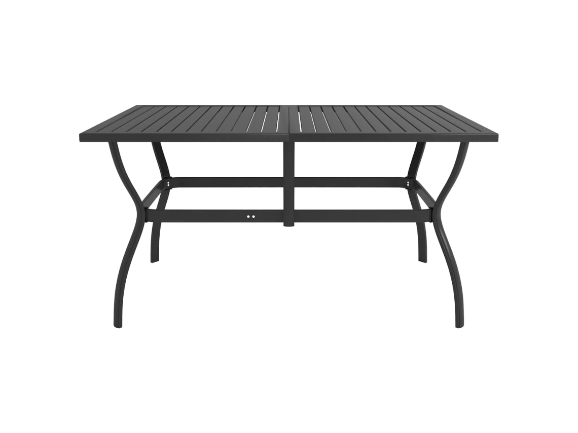 Mesa de jardim VIDAXL Antracite Aço (140x80x72 cm)
