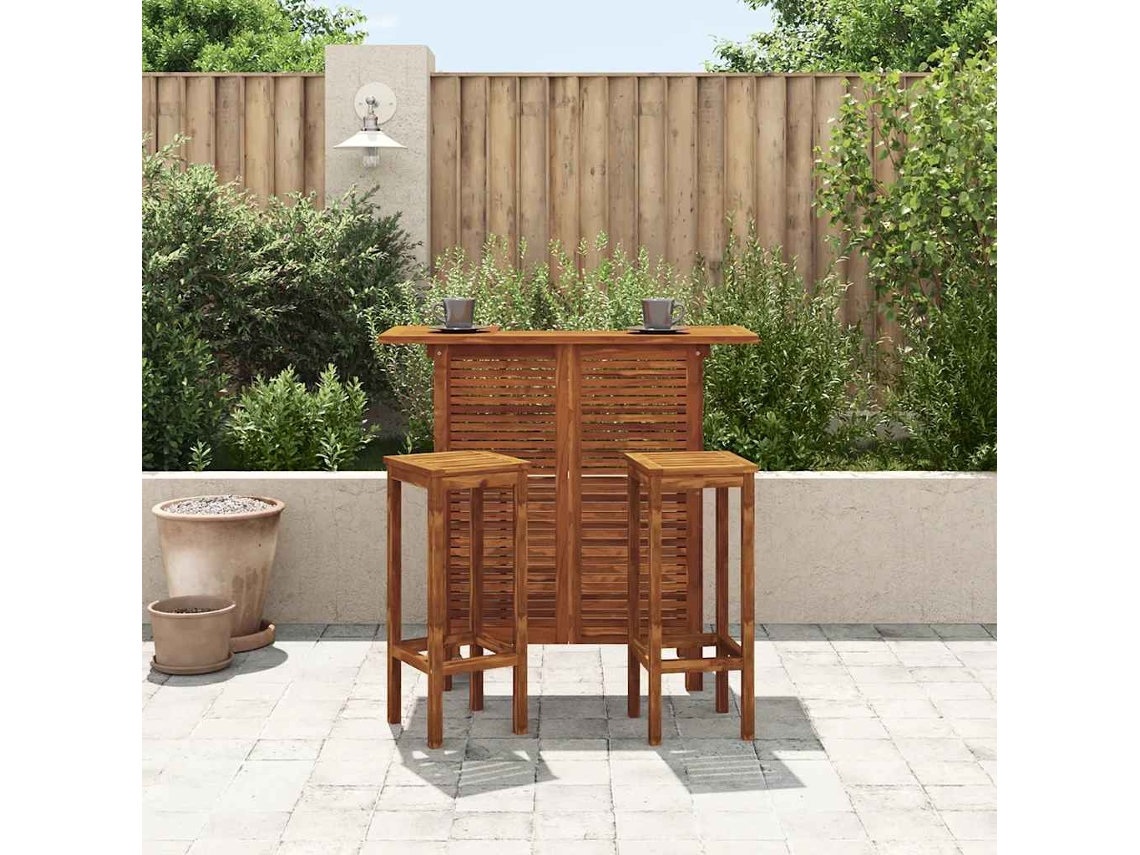 Mesa De Bar 110x50x105 Cm Madeira De Acácia Maciça