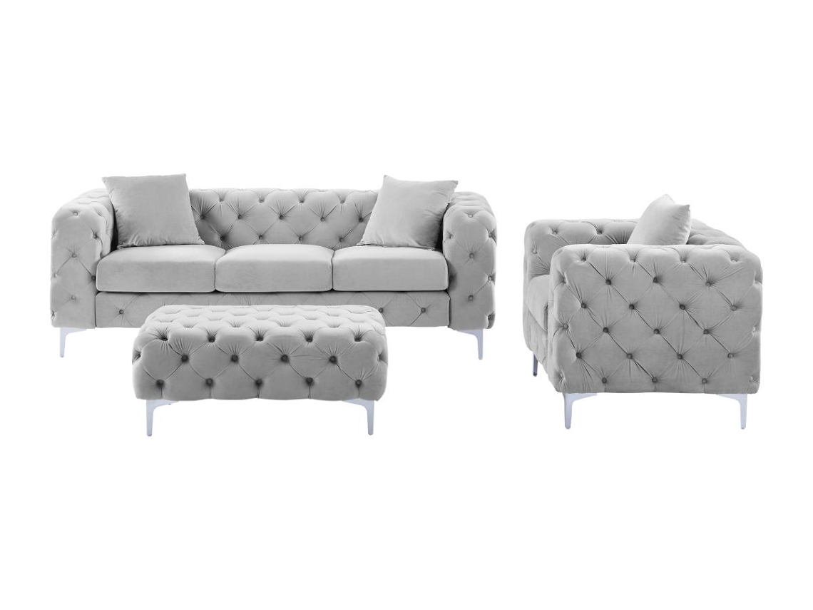 Conjunto Sofá E Poltrona Fixo Edwina