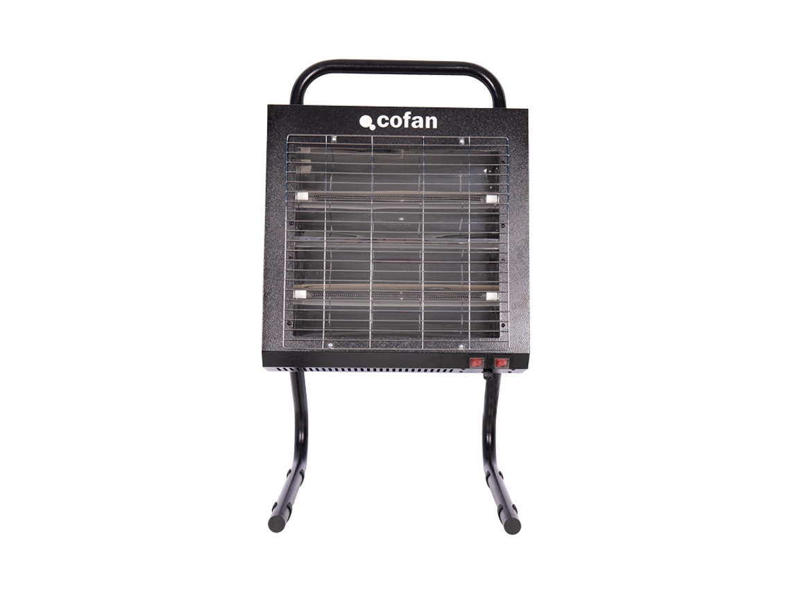 Aquecedor De Ondas Curtas Cofan Com Potência De 1500 W/3000 W | Proteção Ipx4 | Interruptor Duplo E Tubo De Halogênio | Adequado Para Salas Até 40 M²